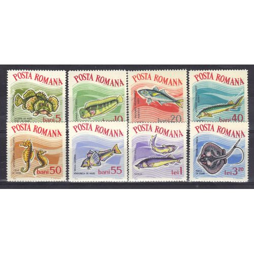 Roumanie 1964 : Poissons De L'aquarium De Constanza - Série Entière De 8 Timbres Neufs **