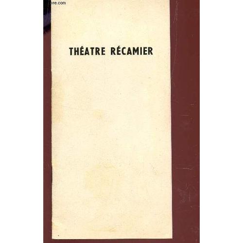 Theatre Recamier - Programe * Les Officers - Reinhold Lenz.