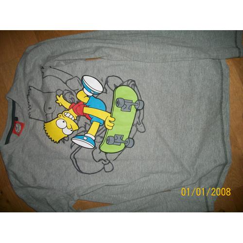 T-Shirt Contrast Long The Simpsons 16 Ans