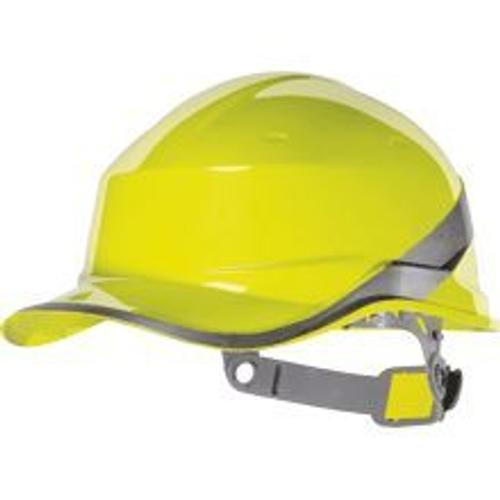 DELTA PLUS-CASQUE DE CHANTIER FORME CASQUETTE BASEBALL-DIAM5JAFL-Jaune