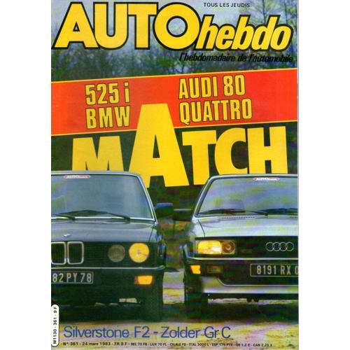 Auto Hebdo 361 - Audi 80 Quattro Bmw 525 I - Silverstone F2 - Zolder Gr C