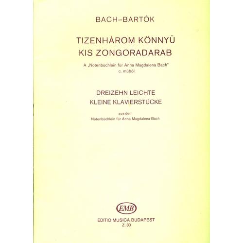 Bach Bartok Notenbuchlein Fur Anna Magdalena Bach Dreizehn Leichte