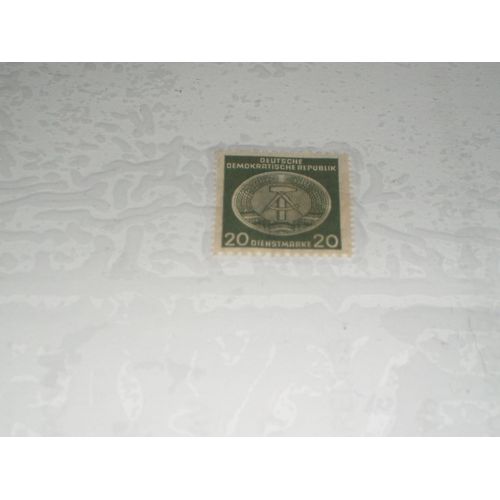 Timbre Allemand/Rda De 20, Emblème De La Rda.