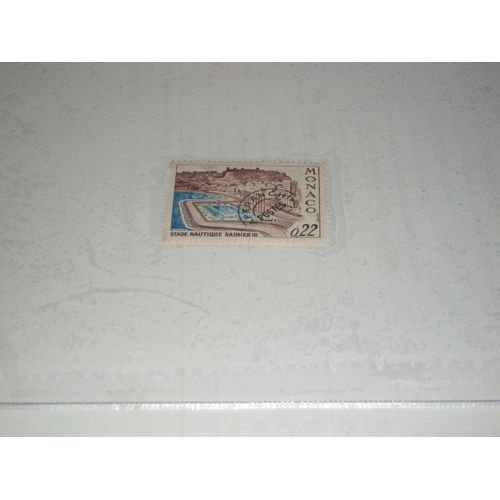 Timbre Monégasque De 22 Cts, Stade Nautique Rainier Iii.