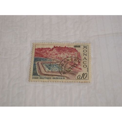 Timbre Monégasque De 10 Cts, Stade Nautique Rainier Iii.