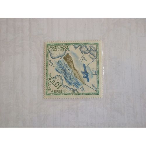 Timbre Monégasque De 1 Ct , 1er Rallye Aérien.