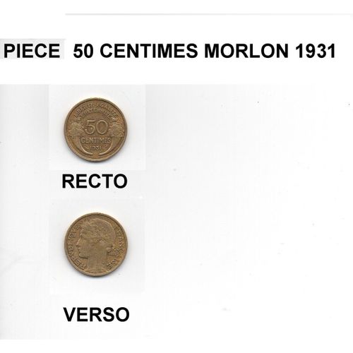 Piece 50 Centimes 1931 Pierre Alexandre Morlon