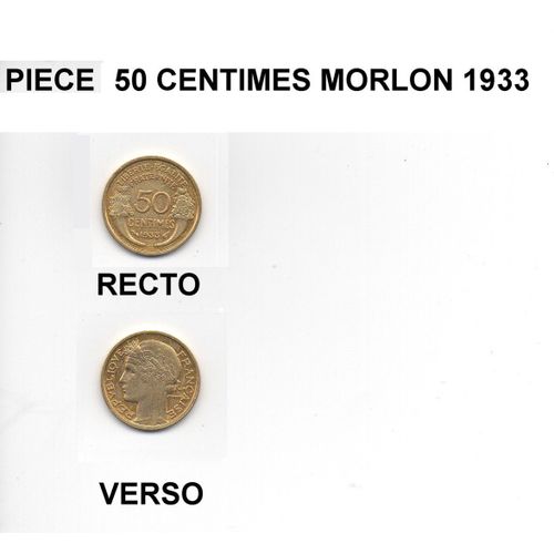 Piece 50 Centimes 1933 Morlon
