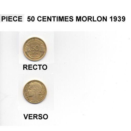 Piece 50 Centimes 1939 Morlon