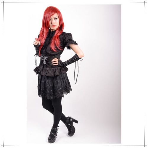 Jupe Noir Dentelle Lolita Japonais