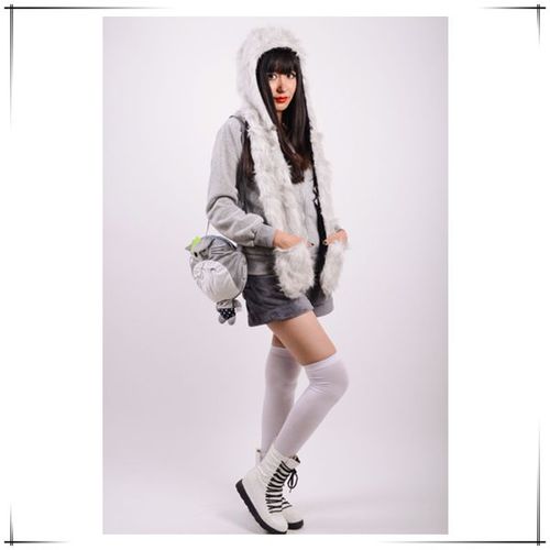 Short Pantalon Court Mode Ours Chat Kawai Gris