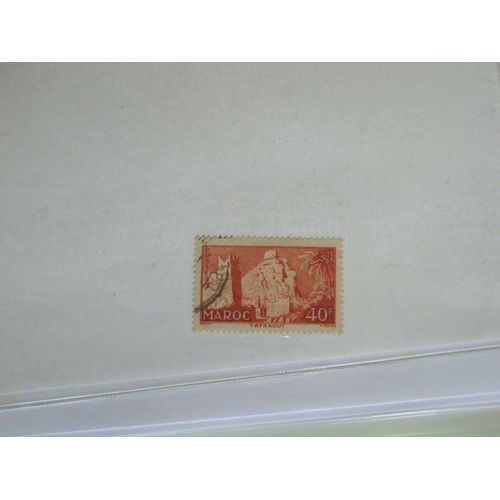 Timbre Marocain De 40 Francs, Tafraout.
