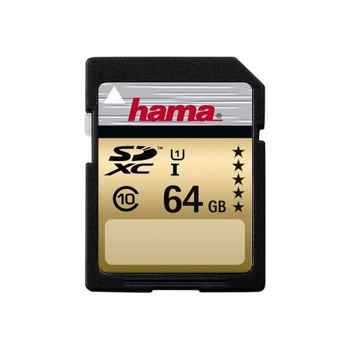 Hama High Speed Gold - Carte mémoire flash - 64 Go - Class 10 - SDXC