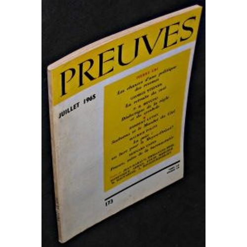 Preuves. N°173. Juillet 1965