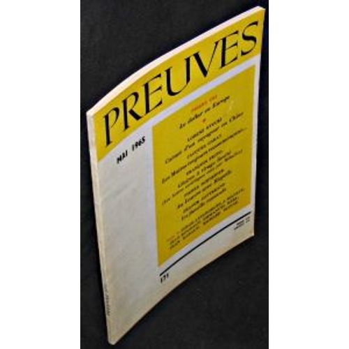 Preuves. N°171. Mai 1965