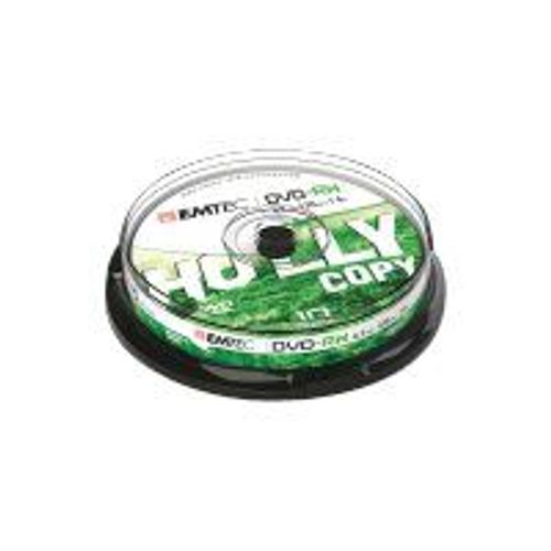 EMTEC - 10 x DVD-RW - 4.7 Go (120 minutes) 1x - 4x - argent - spindle