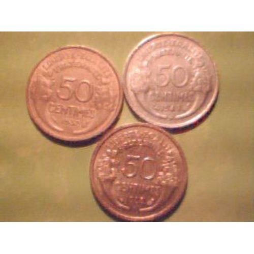 50 Centimes Morlon,Lot De 3 Belles Pieces