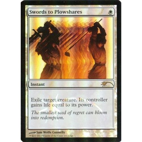 Retour Au Pays (Swords To Plowshares) - Magic Mtg - Dci Judge Gift - Foil