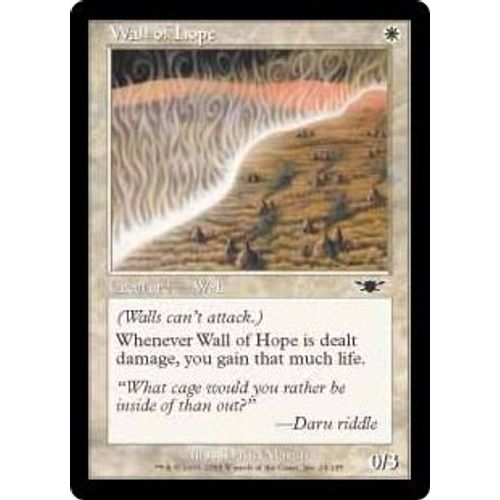 Wall Of Hope    (  Mur D'espoir ) - Magic Mtg - Legions Vo