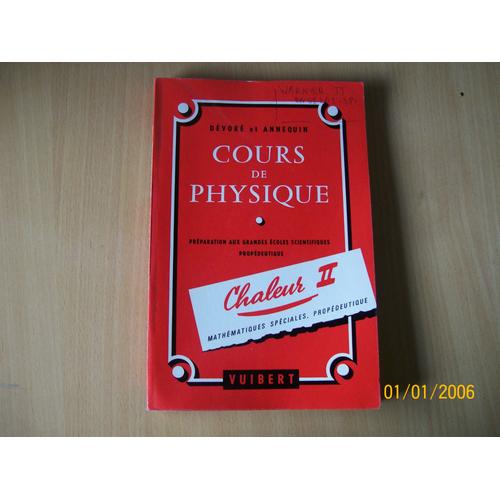 Cours De Physique Preparation Aux Grandes Ecoles Scientifiques Propedeutique Chaleur 2