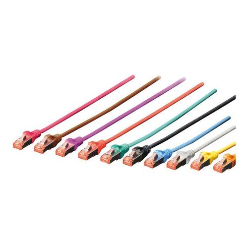 DIGITUS - Cordon de raccordement - RJ-45 (M) pour RJ-45 (M) - 10 m - SFTP - CAT 6 - sans halogène - noir