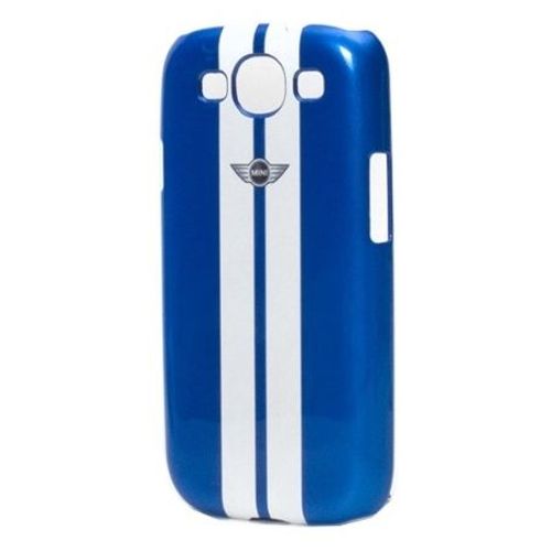 Coque Etui Housse Austin Mini Cooper Racing Bandeau Bleu Galaxy S3 I9300