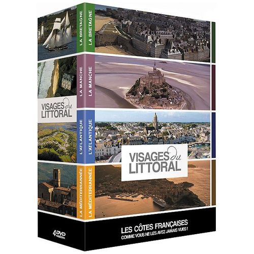 Visages Du Littoral : Les Côtes Françaises Comme Vous Ne Les Avez Jamais Vues ! - Coffret 4 Dvd - Pack