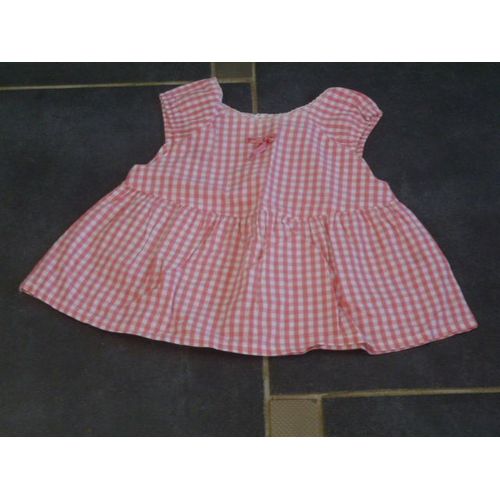 Top Kiabi À Carreaux Rose Et Blanc 3 Ans