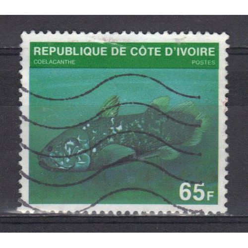 Cote D'ivoire 1979 : Faune Marine : Poisson : Coelacanthe - Timbre Oblitéré Cote 8,40 ¿