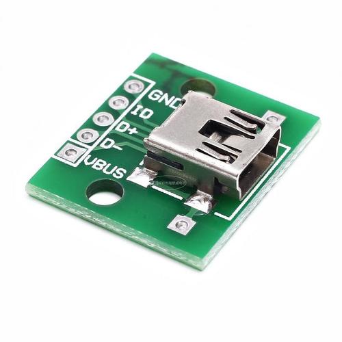 Embase femelle USB vers DIP MINI-5P SMD vers carte adaptateur soud¿¿e ¿¿ prise directe de 2,54 mm, type de montage sans surface, qualit¿¿ industrielle 1-1