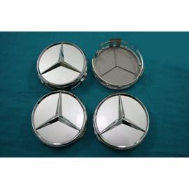 4 Centres De Roue Pour Mercedes Logo Argent Jante Cache Moyeu Insigne 75mm  - Équipement auto