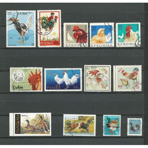 Oiseaux Divers - De La Ferme - Lot Timbres (8).