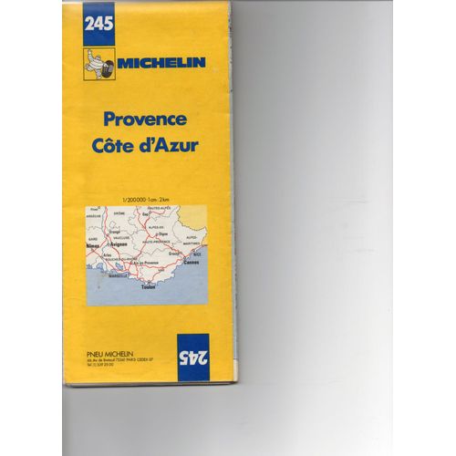 Carte Michelin N°245 De 1983 1ere Édition.Provence Côte D'azur.Au 1/200 000