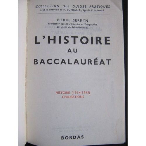 Guides Pratiques Bordas, Histoire Baccalauréat N°848