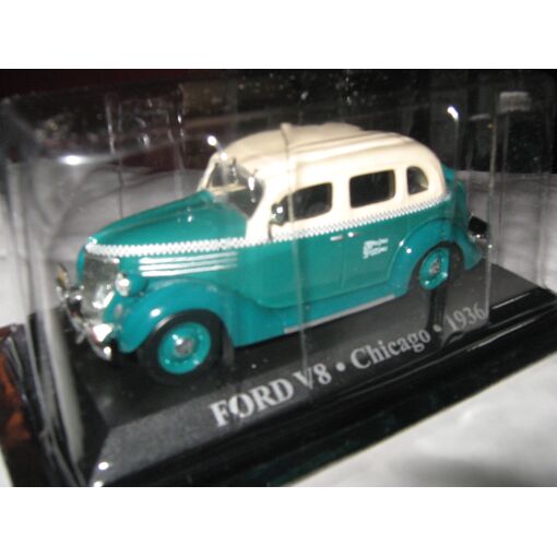 Miniature Ford V8 Taxi Chicago 1936 Altaya 1/43 - Métal, Vert, Neuf