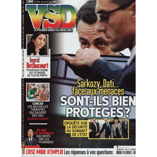 Vsd / 06-03-2009 N°1646 : Charlize Theron (2p) - Guillaume Hoarau (2p) - Line Renaud (1p)