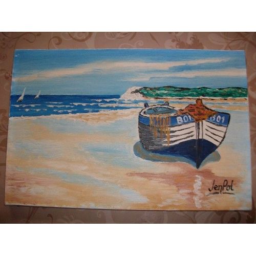 Peinture A L'eau Le Cap Blanc Nez - Plage De Wissant 1978 Pas De Calais