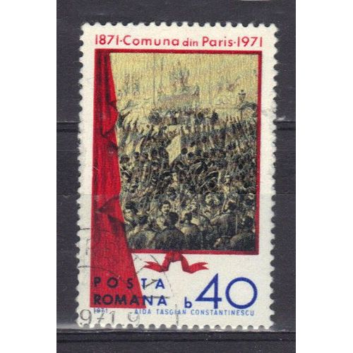 Roumanie 1971 : Proclamation De La Commune - Timbre Oblitéré