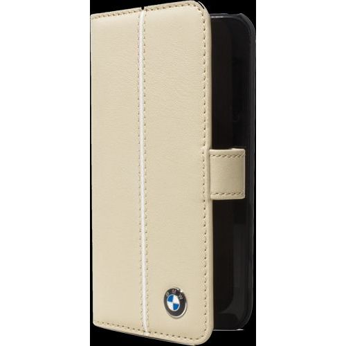 Etui À Rabat Bmw En Cuir Beige Pour Iphone 4/4s