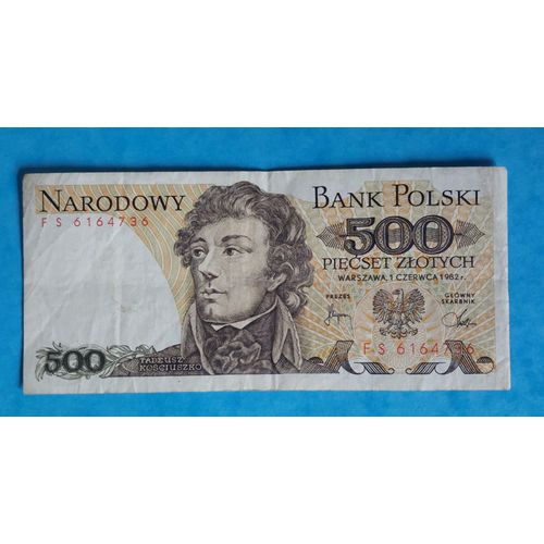 Billet De 500 Zloty De Pologne 1982