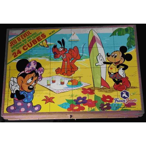 Jeu D'éveil 24 Cubes Mickey Donald Disney France Jouets