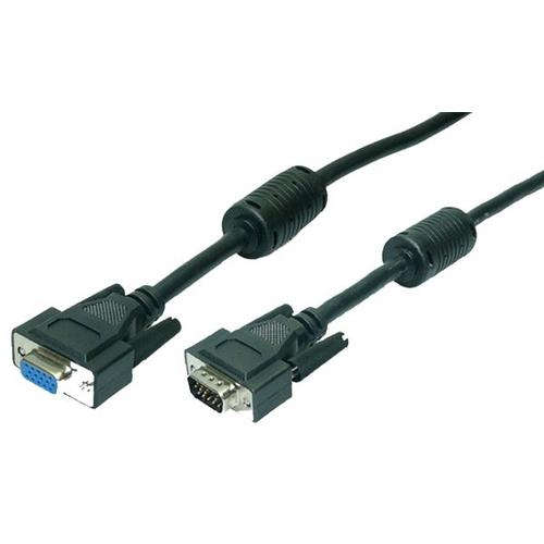 LogiLink VGA Cable ST/BU black 2x Ferrit Core 10M