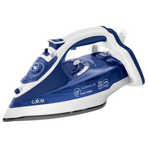 Calor FV9601C0 Ultimate Steam Power - Fer à vapeur - semelle : autonettoyante - 2600 Watt - bleu