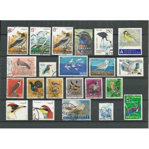 Oiseaux Divers - Lot Timbres (11).