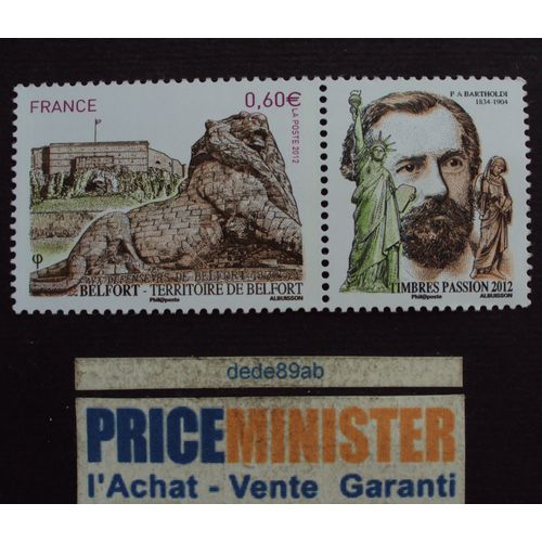 France..  Le Lion De Belfort + F.A.Bartholdi (1834-1904) Neuf.