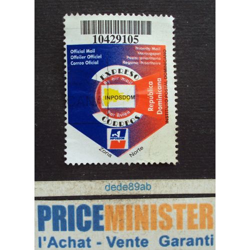 République Dominicaine.. Expreso Correos . Republica Dominicana. Oblitéré.