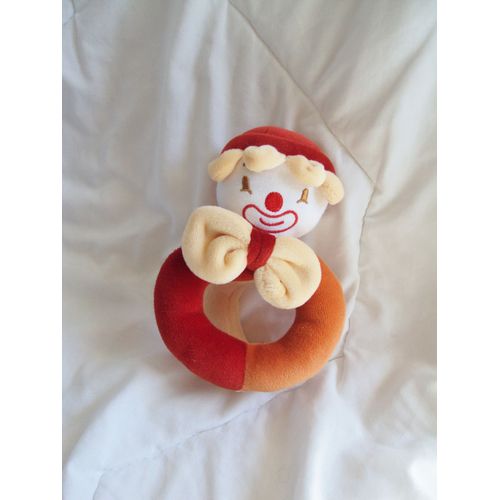 Doudou Hochet Clown Sucre D'orge