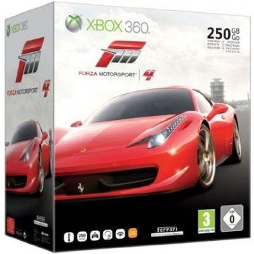 Xbox 360 Slim 250 Go Pack Forza 4 (Noire Mate)