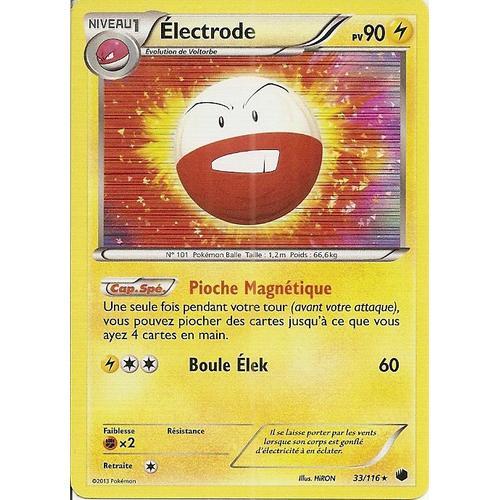 Carte Pokemon Glaciation Plasma Rare Electrode 33/116 Image Brillante Holo