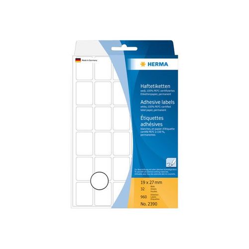HERMA Vielzwecketiketten weiß 19x27 mm Papier matt